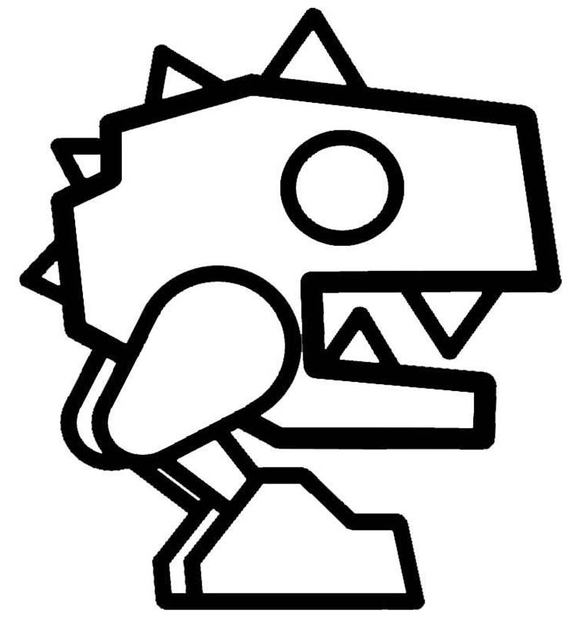 Geometry Dash ücretsiz çizim Boyama Sayfası