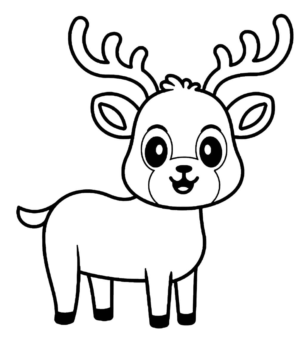 Geyik Çizimi 1 Boyama Sayfası