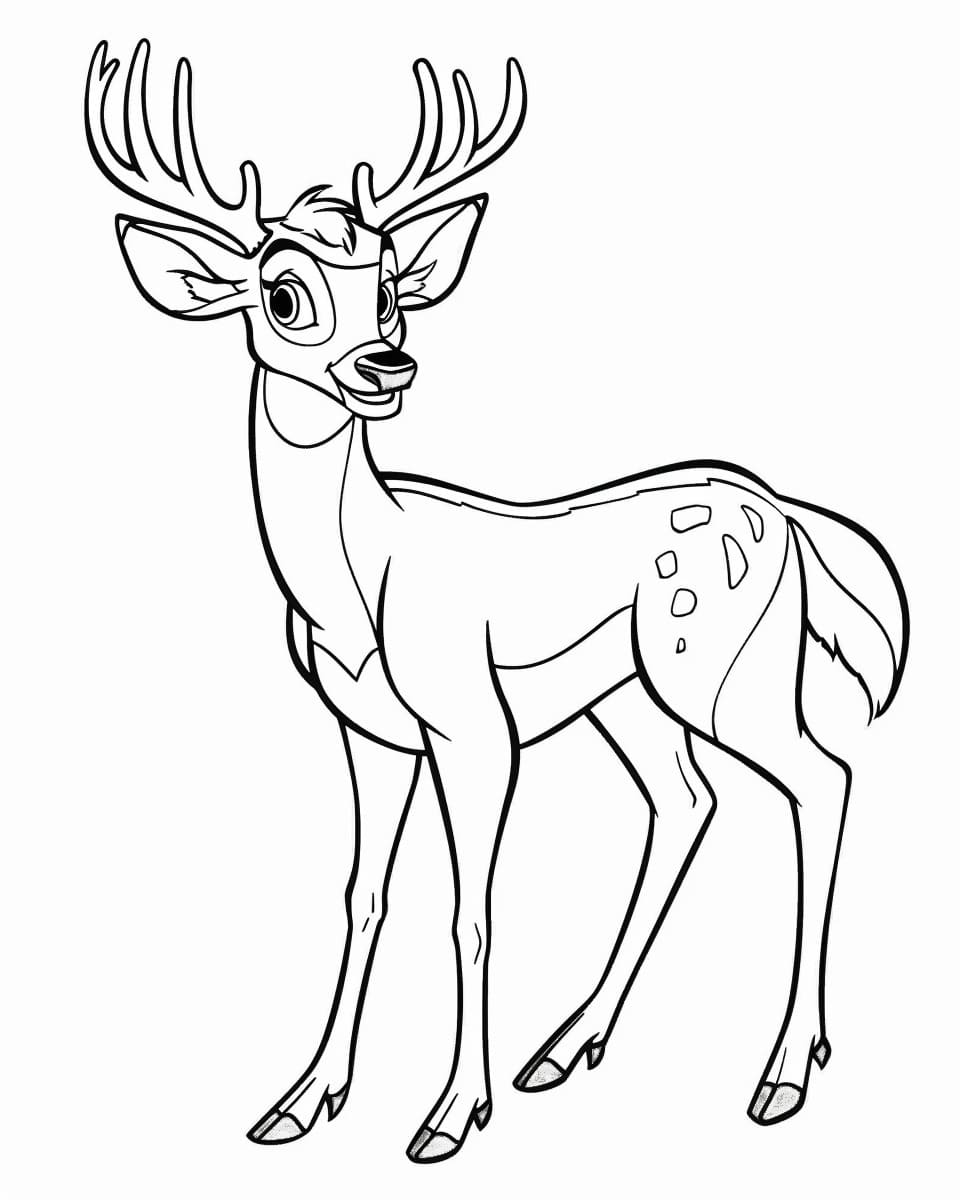 Geyik çizimi yazdırılabilir Boyama Sayfası