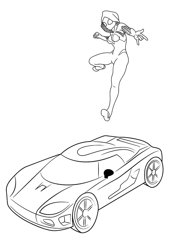 Ghost Spider Çizim Boyama Sayfası