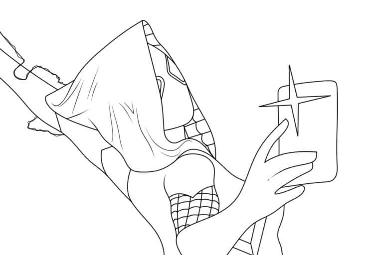 Ghost Spider Yazdırılabilir Boyama Sayfası