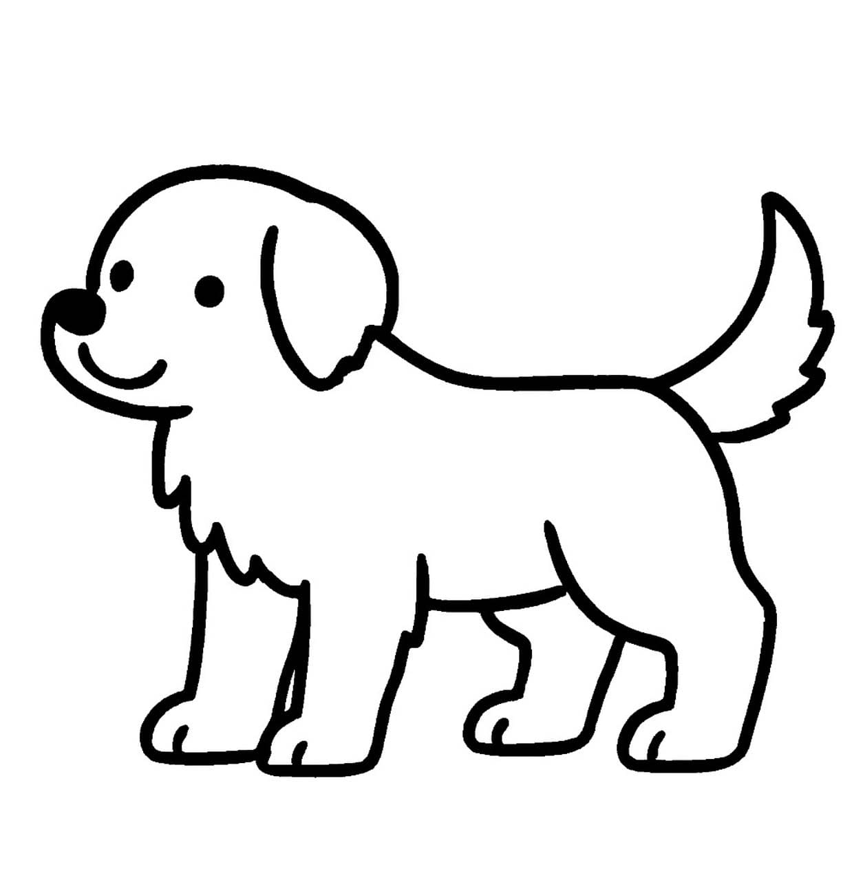 Golden Retriever Çizim görüntüsü Boyama Sayfası