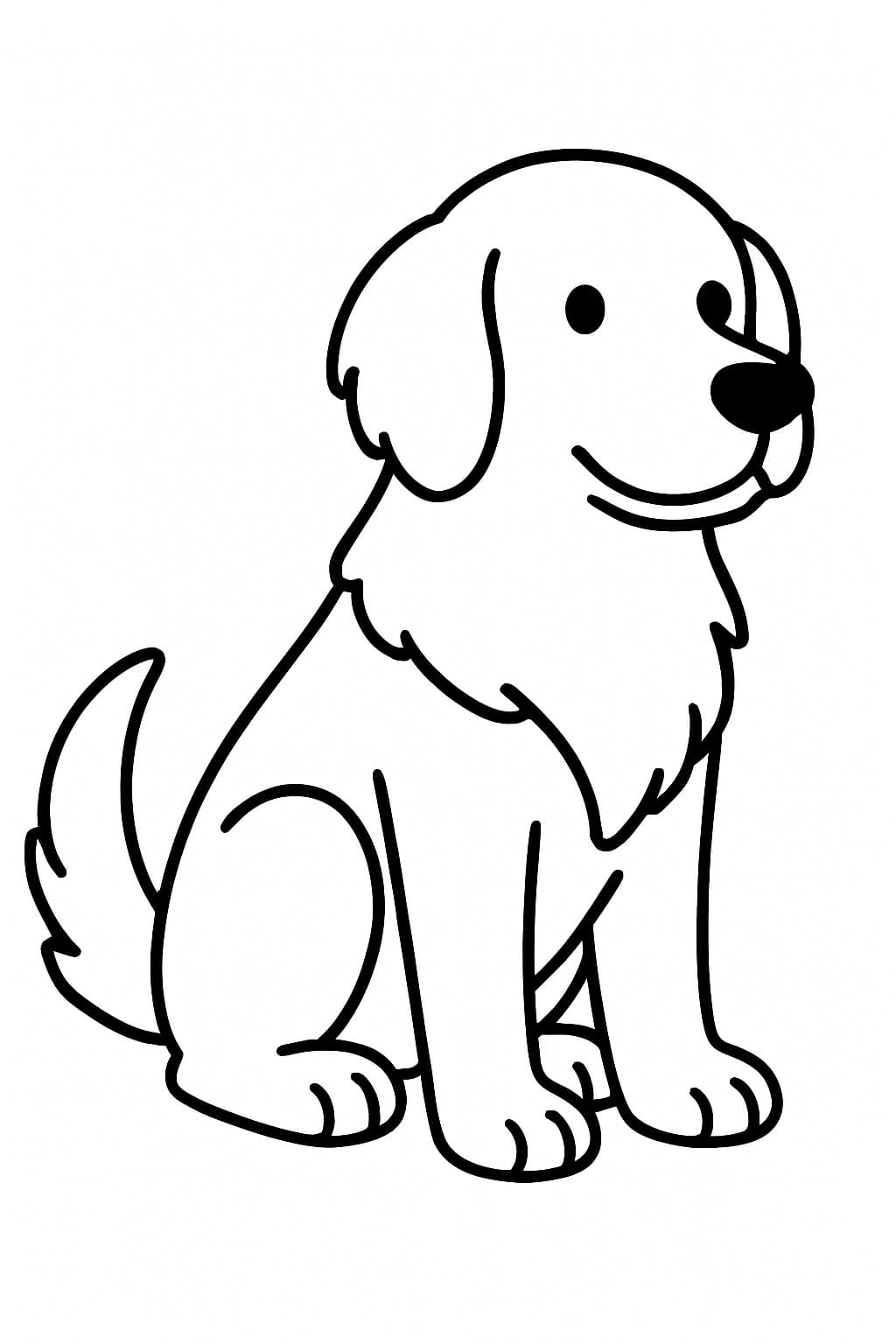 Golden Retriever ücretsiz yazdırılabilir Boyama Sayfası