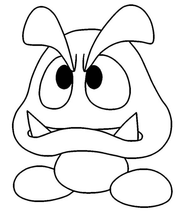 Goomba Çizim Boyama Sayfası