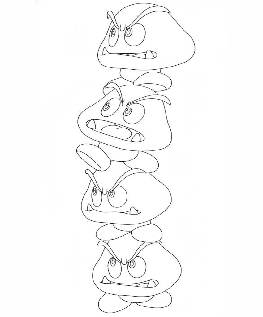 Goomba Ücretsiz Boyama Sayfası