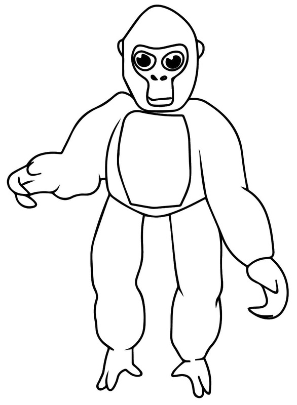 Gorilla Tag Ücretsiz Yazdırılabilir Boyama Sayfası