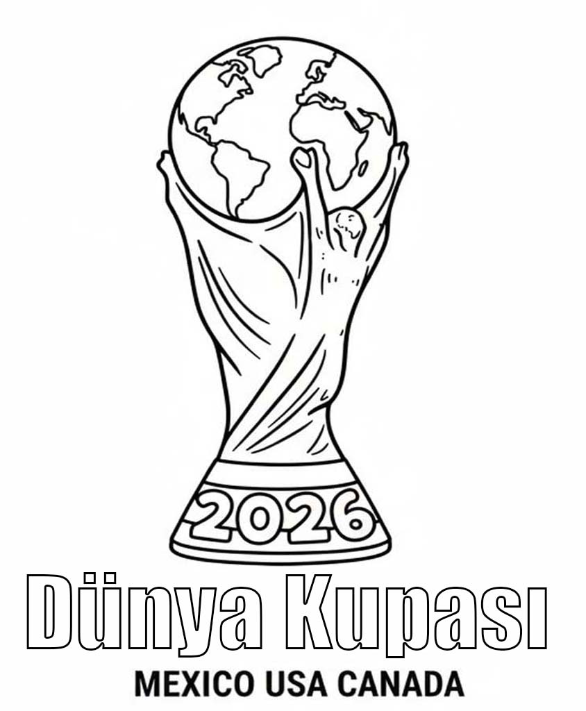 2026 Dünya Kupası Boyama Sayfaları