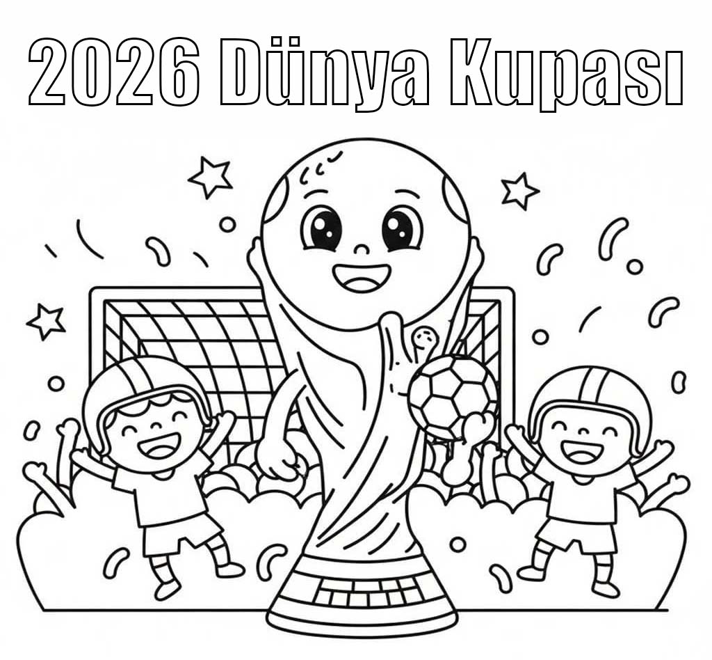 Görüntü 2026 Dünya Kupası Boyama Sayfası