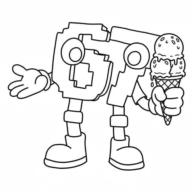 Görüntü 67 Brainrot ücretsiz Boyama Sayfası