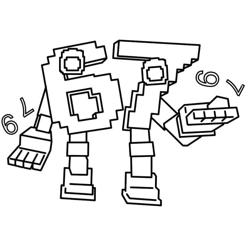 Görüntü 67 Brainrot Boyama Sayfası