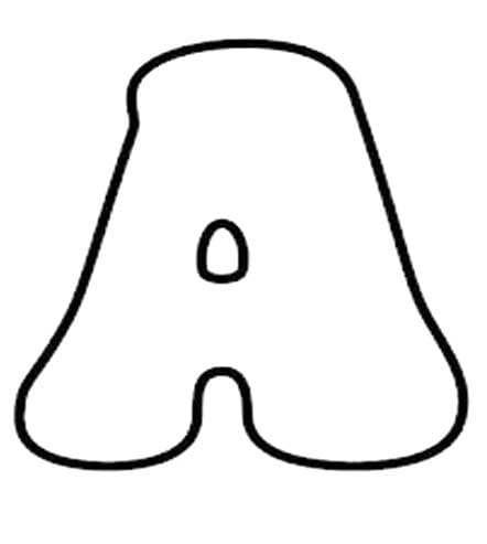 Görüntü A Harfi ücretsiz yazdırılabilir Boyama Sayfası