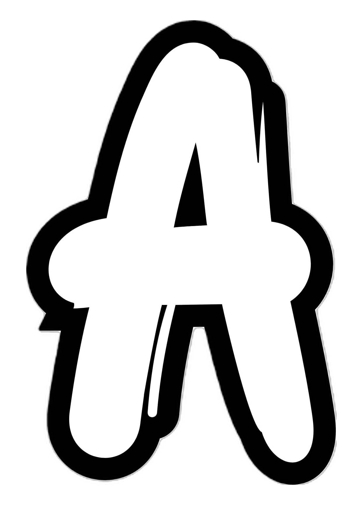 Görüntü A Harfi ücretsiz Boyama Sayfası