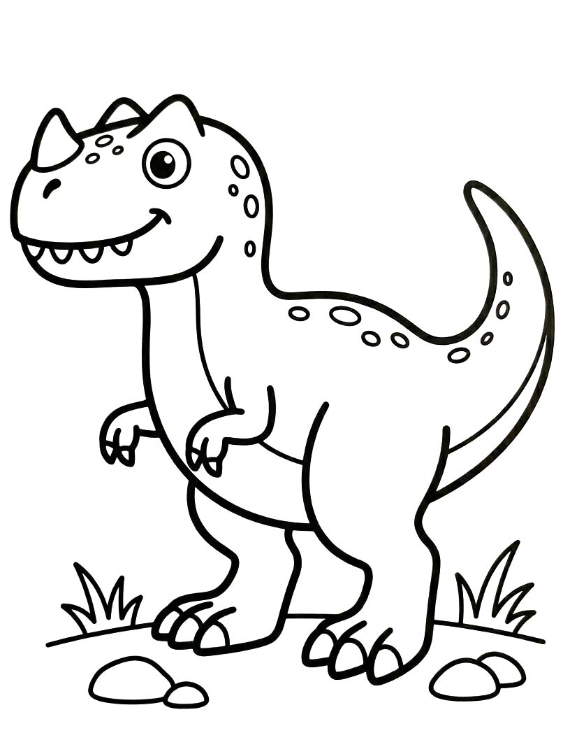 Görüntü Allosaurus basit Boyama Sayfası