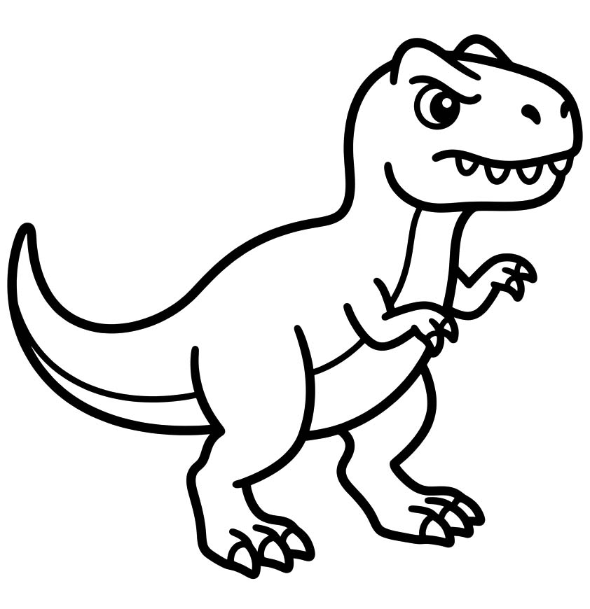 Görüntü Allosaurus temel Boyama Sayfası