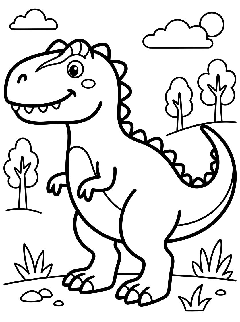 Görüntü Allosaurus ücretsiz yazdırılabilir Boyama Sayfası