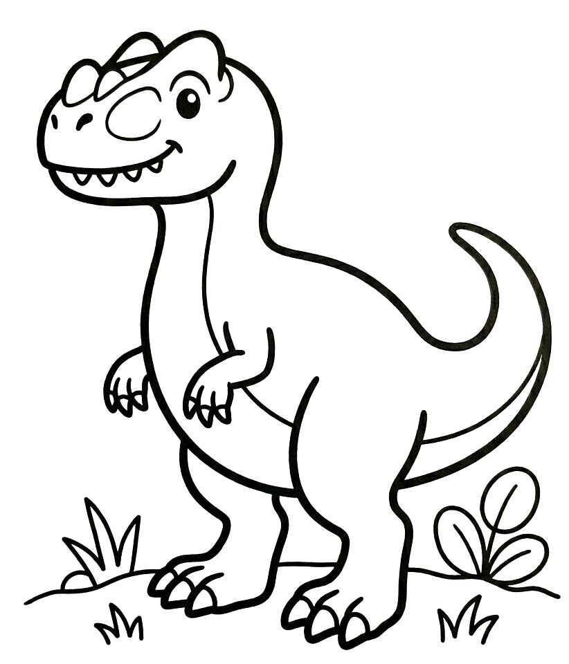Görüntü Allosaurus yazdırılabilir Boyama Sayfası