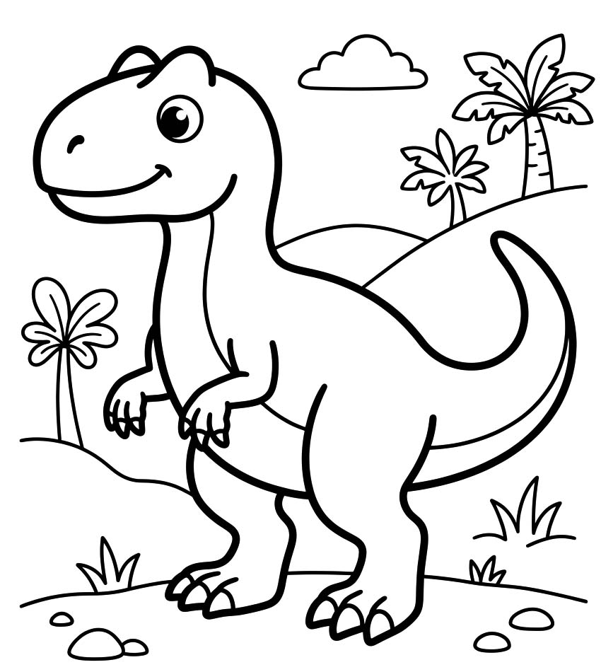Görüntü Allosaurus Boyama Sayfası