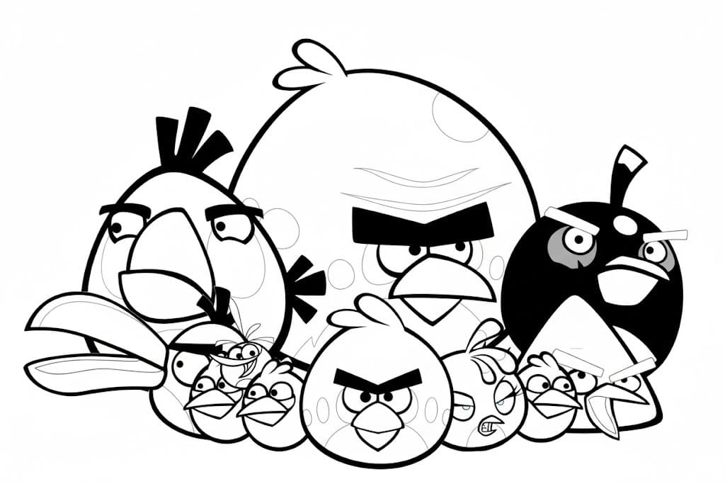 Görüntü Angry Birds ücretsiz Boyama Sayfası
