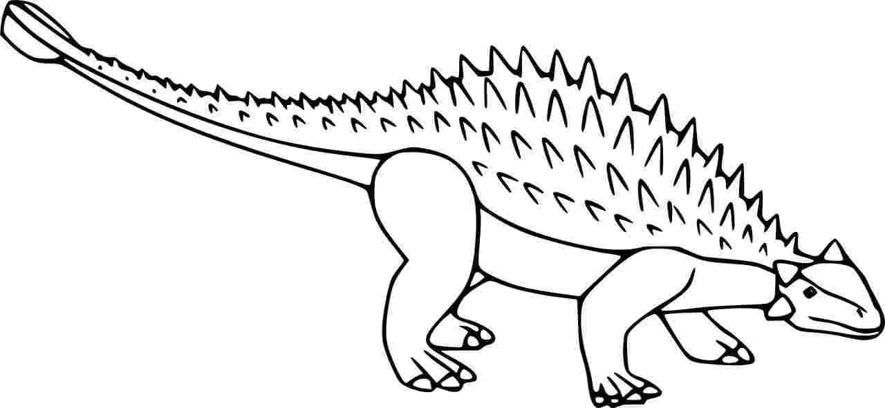 Görüntü Ankylosaurus Kolay Boyama Sayfası