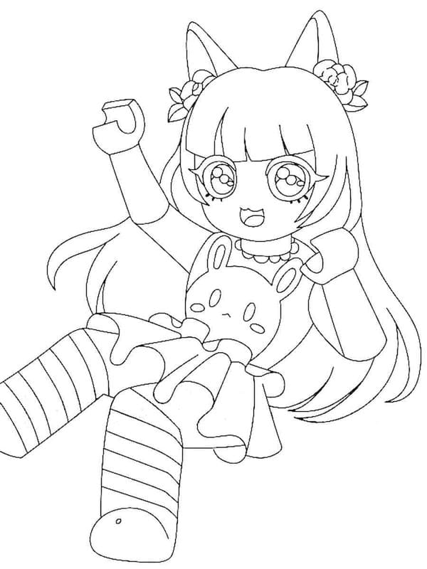 Görüntü Aphmau basit Boyama Sayfası