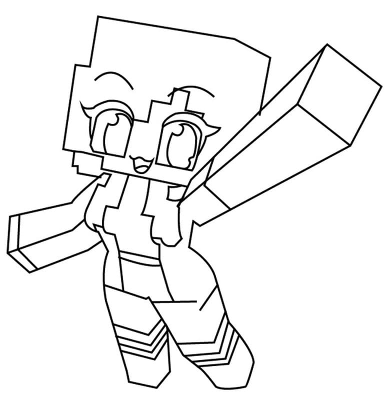 Görüntü Aphmau ücretsiz Boyama Sayfası