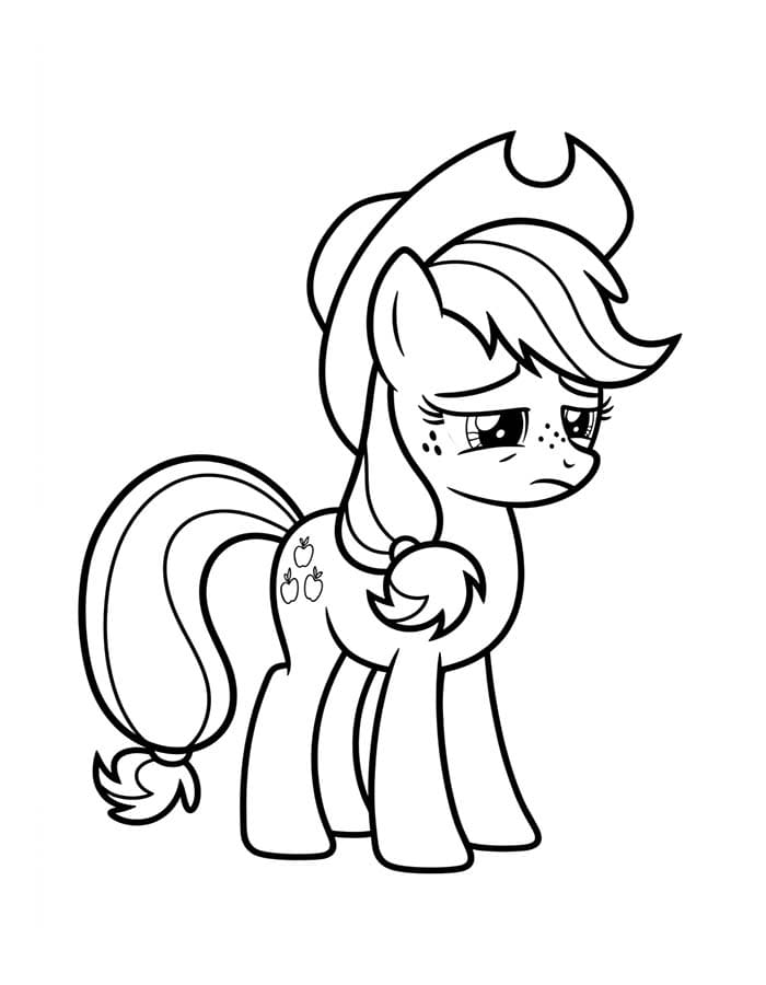 Görüntü Applejack Basit Boyama Sayfası