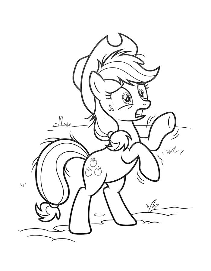 Görüntü Applejack Temel Boyama Sayfası