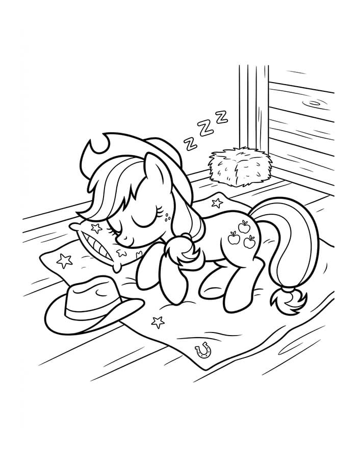 Görüntü Applejack ücretsiz Boyama Sayfası