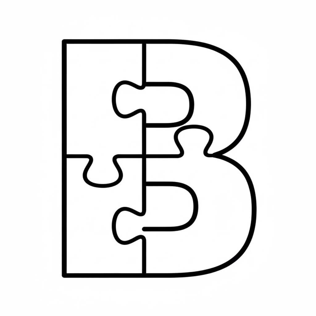 Görüntü B Harfi ücretsiz yazdırılabilir Boyama Sayfası