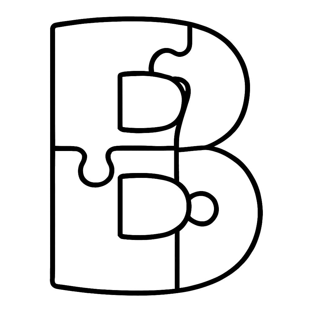 Görüntü B Harfi ücretsiz Boyama Sayfası