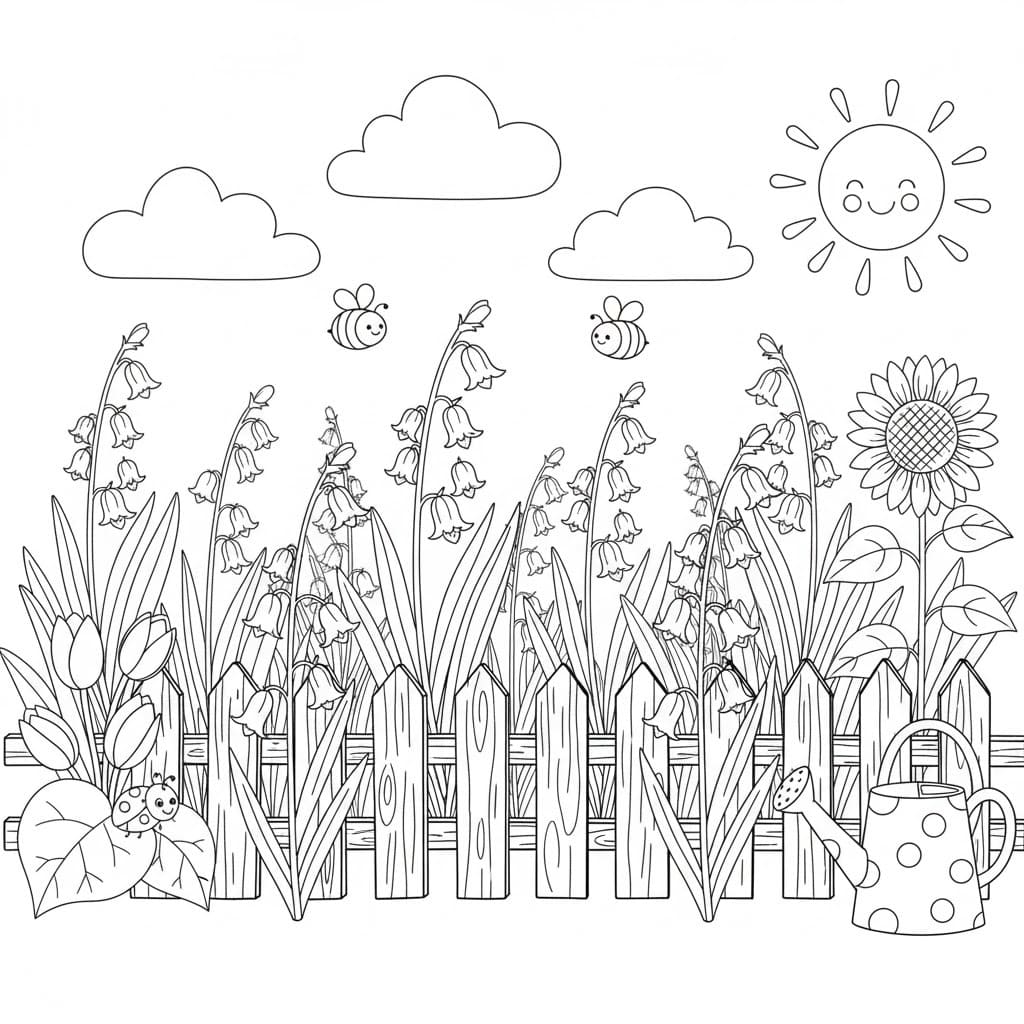 Görüntü Bahçe Boyama Sayfası