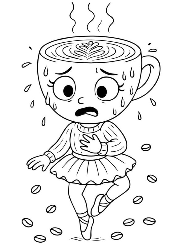 Görüntü Ballerina Cappuccina basit Boyama Sayfası