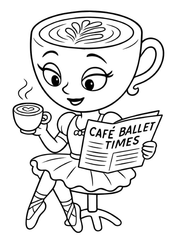 Görüntü Ballerina Cappuccina kolay Boyama Sayfası