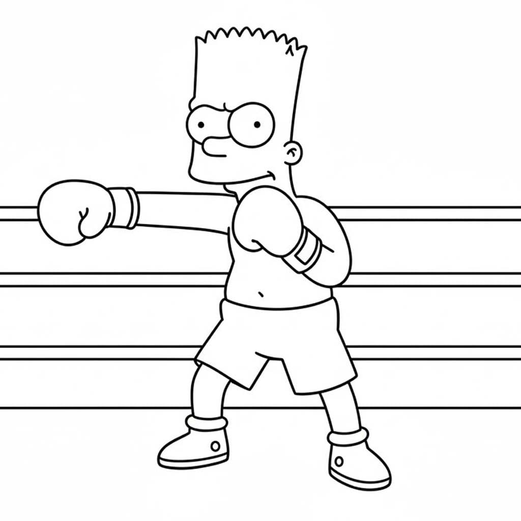Görüntü Bart Simpson ücretsiz yazdırılabilir Boyama Sayfası