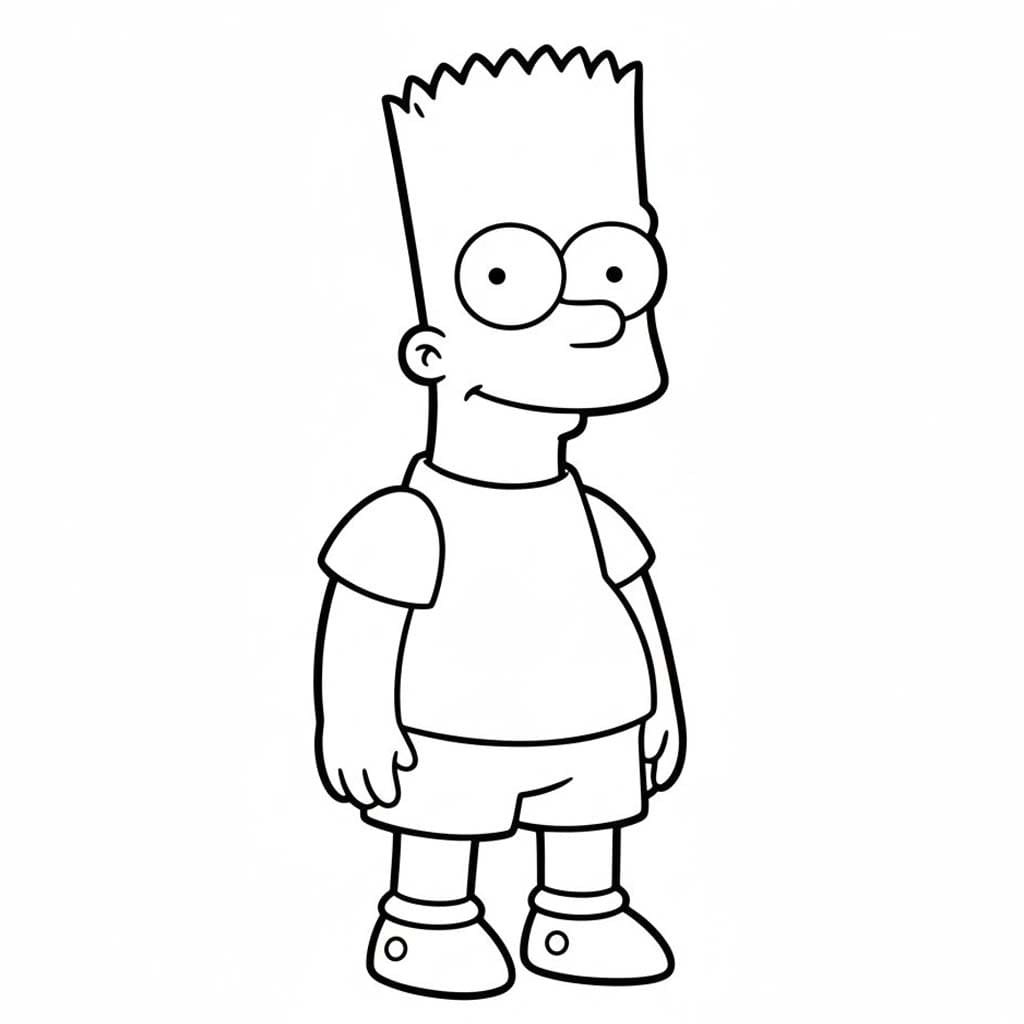 Görüntü Bart Simpson ücretsiz Boyama Sayfası