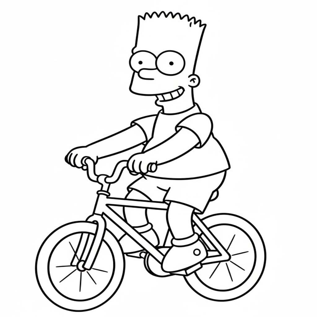 Görüntü Bart Simpson yazdırılabilir Boyama Sayfası