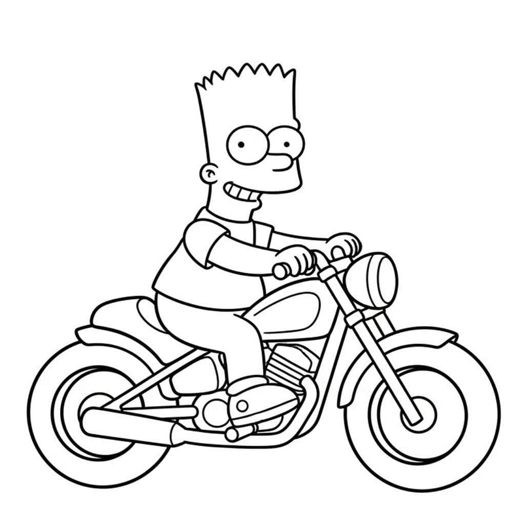 Görüntü Bart Simpson Boyama Sayfası