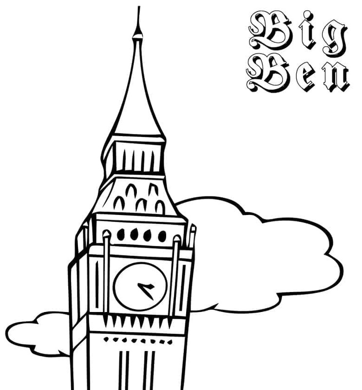 Görüntü Big Ben Boyama Sayfası