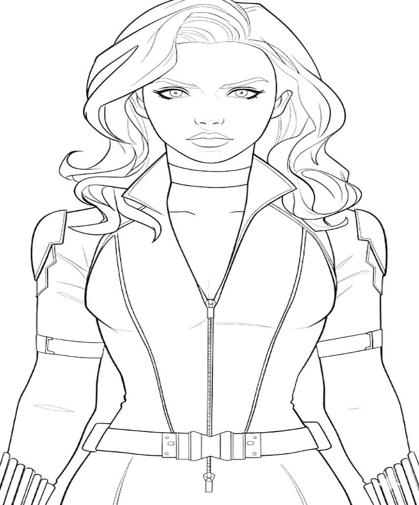Görüntü Black Widow Boyama Sayfası