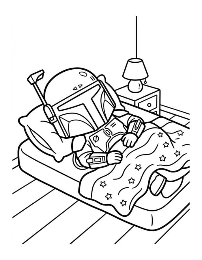 Görüntü Boba Fett ücretsiz yazdırılabilir Boyama Sayfası