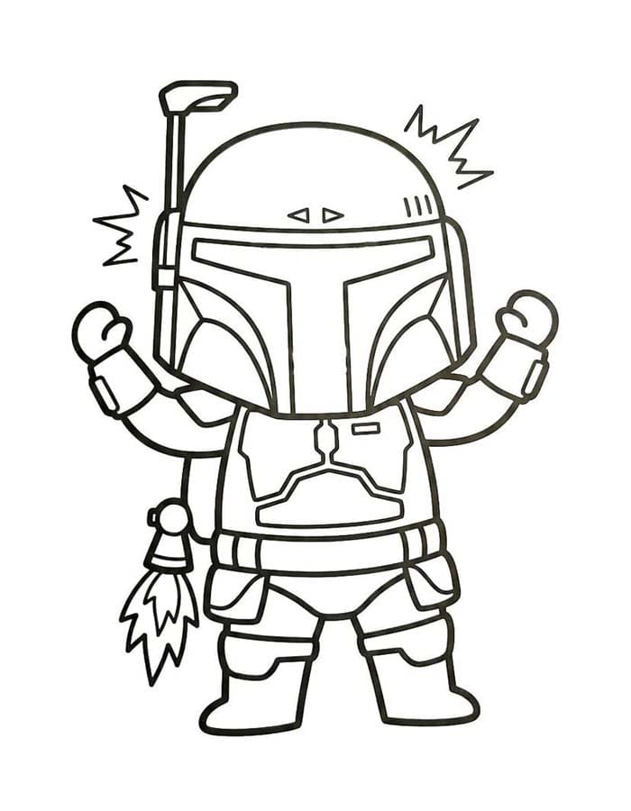 Boba Fett Boyama Sayfaları