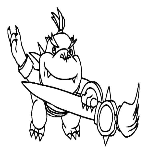 Görüntü Bowser Jr ücretsiz Boyama Sayfası