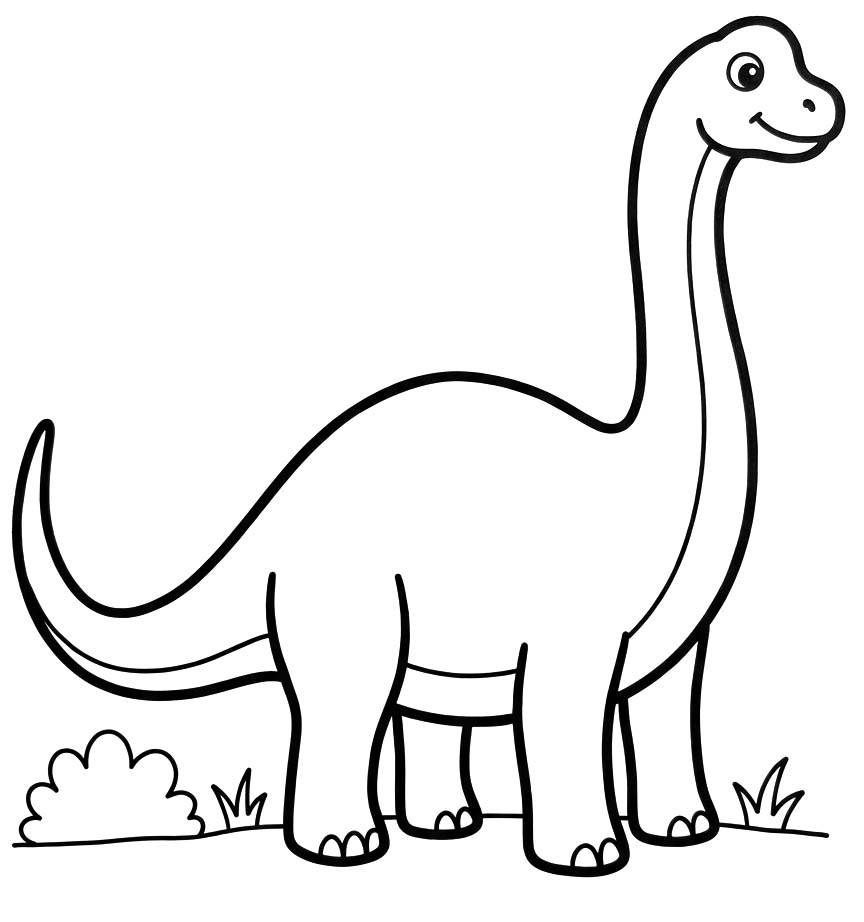 Görüntü Brachiosaurus ücretsiz yazdırılabilir Boyama Sayfası