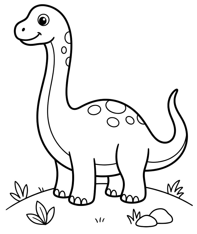 Görüntü Brachiosaurus Boyama Sayfası