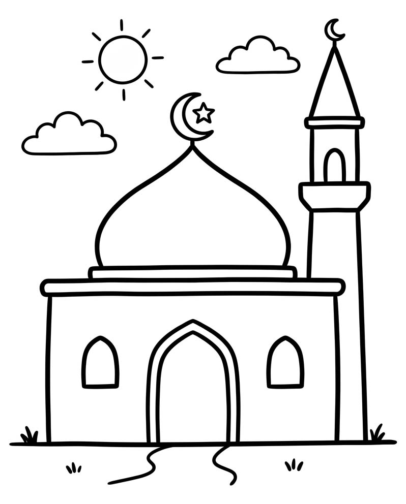 Görüntü Cami Boyama Sayfası