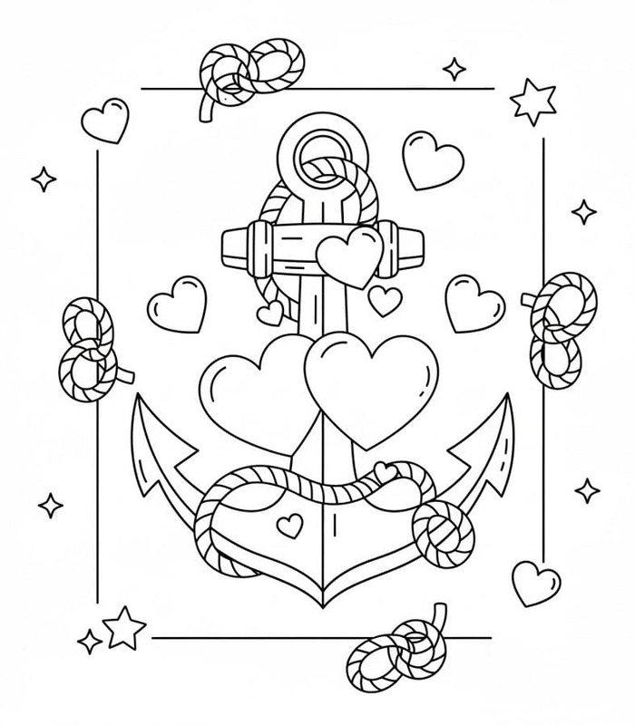 Görüntü Çapa kolay Boyama Sayfası