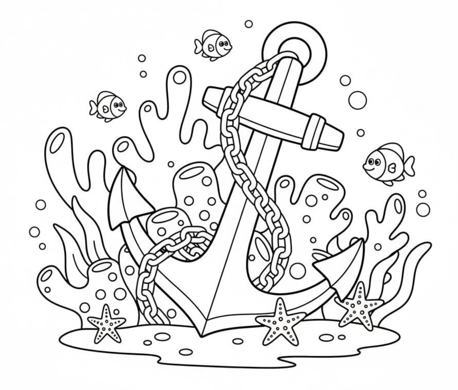 Görüntü Çapa Boyama Sayfası