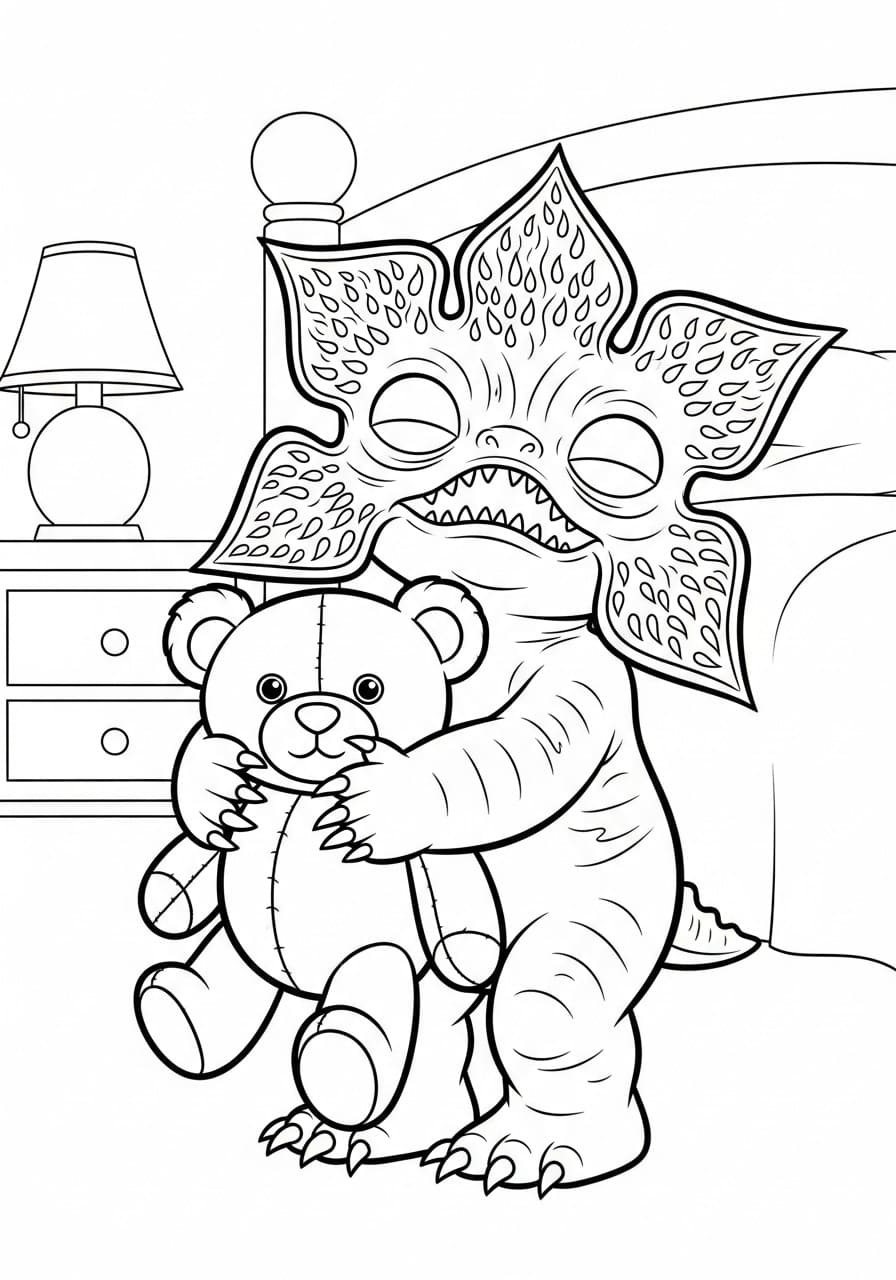 Görüntü Demogorgon Sevimli Boyama Sayfası