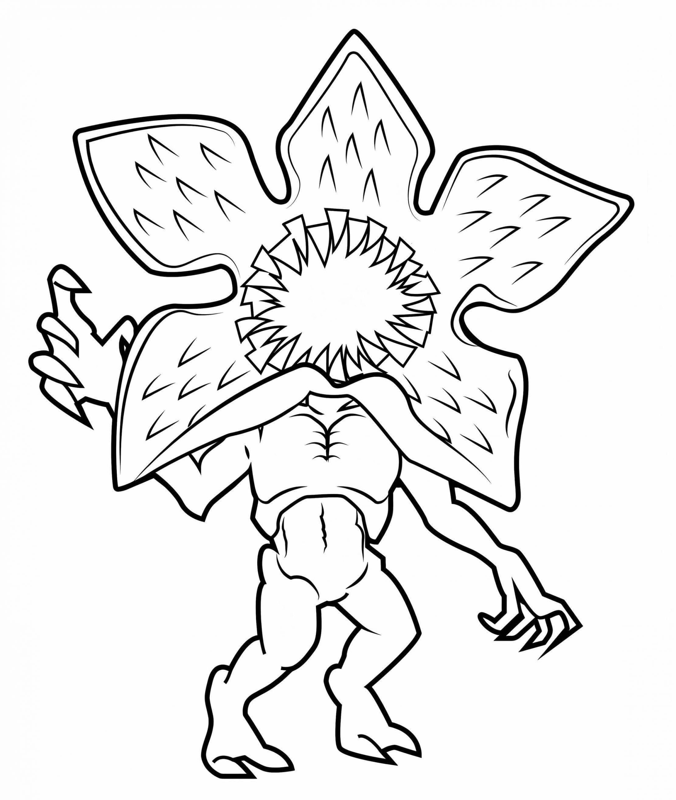 Görüntü Demogorgon kolay Boyama Sayfası