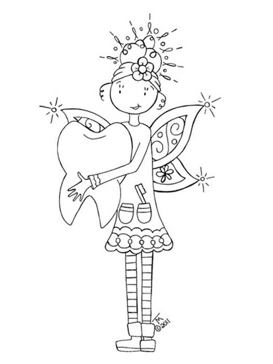 Görüntü Diş Perisi ücretsiz yazdırılabilir Boyama Sayfası